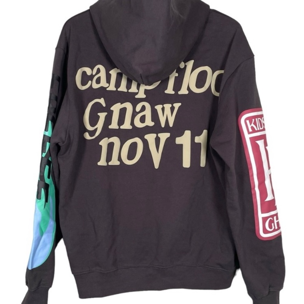 Lucky Me I See Ghosts Camp Flog Gnaw NOV 11 Gray Hooded Sweatshirt - Picture 2 of 6